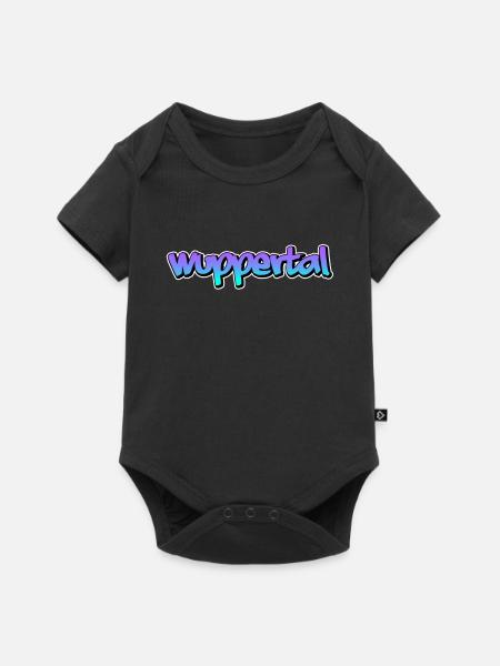 Wuppertal - Baby Premium Kurzarmbody - Schwarz