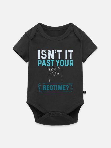 schlafenszeit schlafen - Baby Premium Kurzarmbody - Schwarz