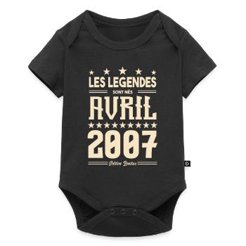 cadeau d'anniversaire Avril 2007 cadeau avril 2007 - Body à manches courtes Premium Bébé - noir - Devant