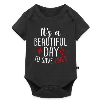 Its A Beautiful Day To Save Live's Nurse - Baby Premium short-sleeve bodysuit - black - Front