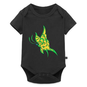 Or vert papillon de nuit - Body à manches courtes Premium Bébé - noir - Devant