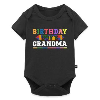 Birthday Kids Grandma Building Blocks - Body à manches courtes Premium Bébé - noir - Devant