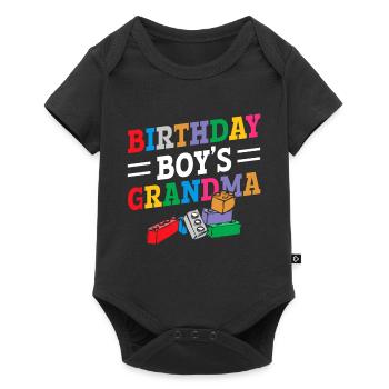 Birthday Kids Grandma Building Blocks - Body à manches courtes Premium Bébé - noir - Devant