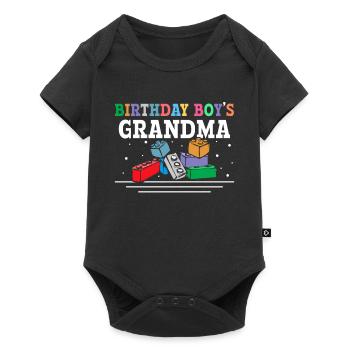 Birthday Kids Grandma Building Blocks - Body à manches courtes Premium Bébé - noir - Devant