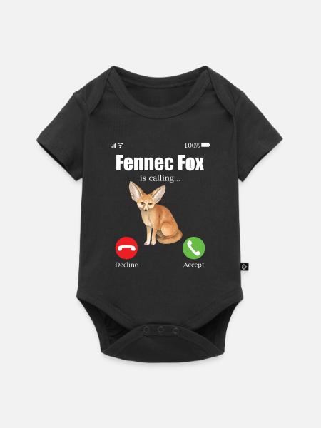 Fennec Fox - Baby Premium Kurzarmbody - Schwarz