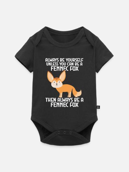 Fennec Fox - Baby Premium Kurzarmbody - Schwarz