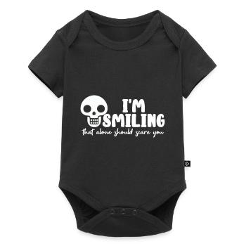 Halloween horror scary saying - Baby Premium short-sleeve bodysuit - black - Front
