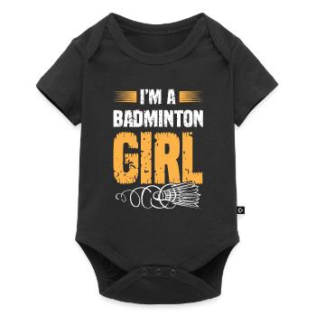 Badminton Filles - Body à manches courtes Premium Bébé - noir - Devant