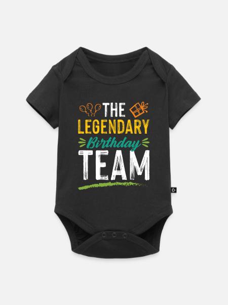 legendary birthday team - Baby Premium Kurzarmbody - Schwarz