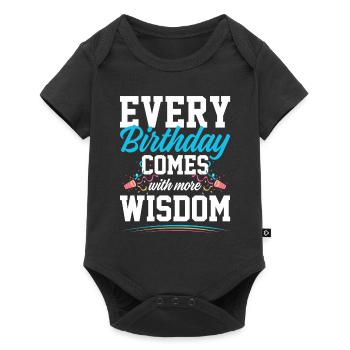 Birthday funny saying - Baby Premium short-sleeve bodysuit - black - Front