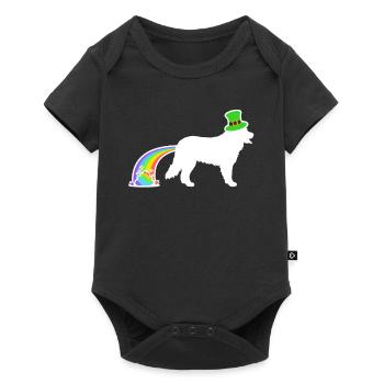 St. Patricks Hund - Berner Berg - Baby Premium Kurzarmbody - Schwarz - Vorne