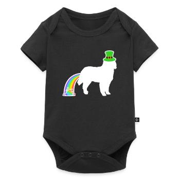 St. Patrick's Dog - Bordoodle - Baby Premium short-sleeve bodysuit - black - Front