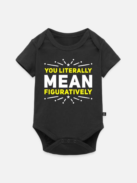 Grammatikpolizei - Englischlehrer - Baby Premium Kurzarmbody - Schwarz