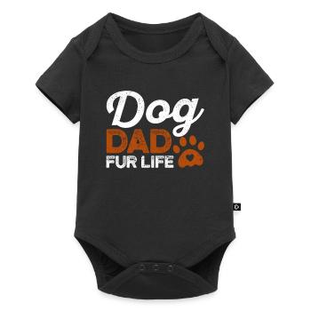 dog daddy fur life dogs lovers daddy father's day - Baby Premium short-sleeve bodysuit - black - Front