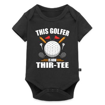 Chemises de golf d’anniversaire pour hommes 30th ans de golf - Body à manches courtes Premium Bébé - noir - Devant