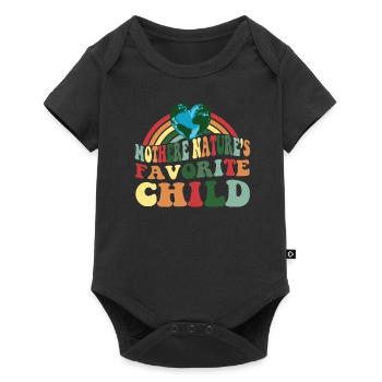 Earth Day Vintage Mother Nature's Favorite Chid - Baby Premium short-sleeve bodysuit - black - Front