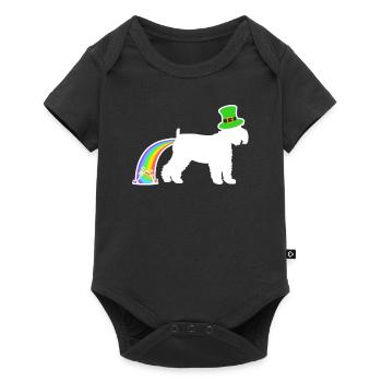 Chien de Saint-Patrick - Schnauzer nain - Body à manches courtes Premium Bébé - noir - Devant