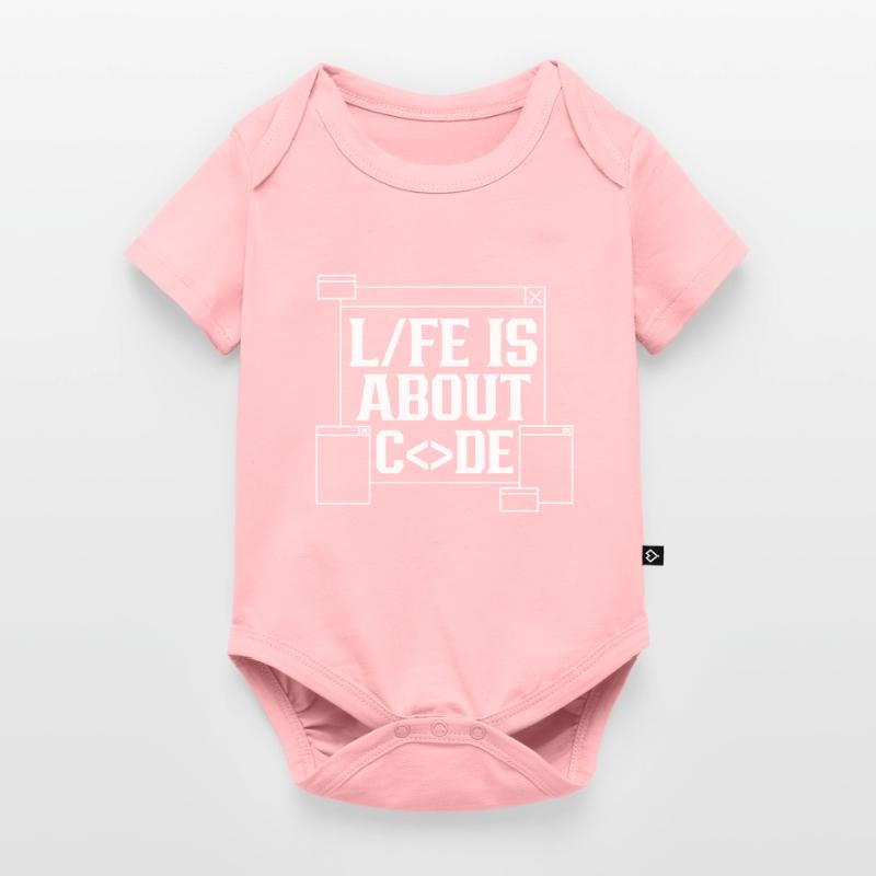 Life is all about Code Coding Coder Baby Premium short-sleeve bodysuit