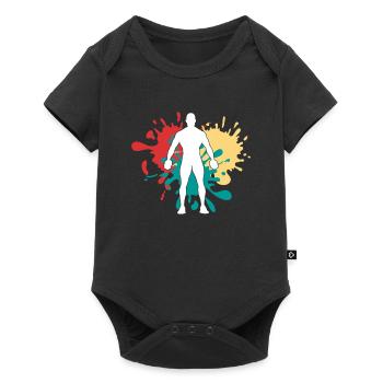 Fitness - Baby Premium short-sleeve bodysuit - black - Front