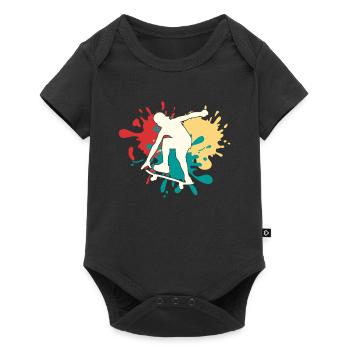 Patineur - Body à manches courtes Premium Bébé - noir - Devant
