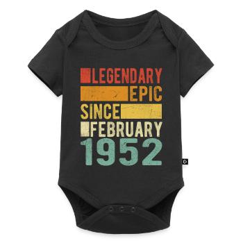 Geburtstag Februar 1952 Legendär Episch - Baby Premium Kurzarmbody - Schwarz - Vorne