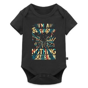 Je suis un joueur de cornemuse Rien ne me fait peur Joueurs de cornemuse - Body à manches courtes Premium Bébé - noir - Devant