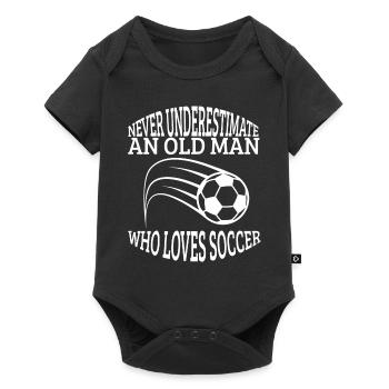 Football father football player football team dad - Baby Premium short-sleeve bodysuit - black - Front