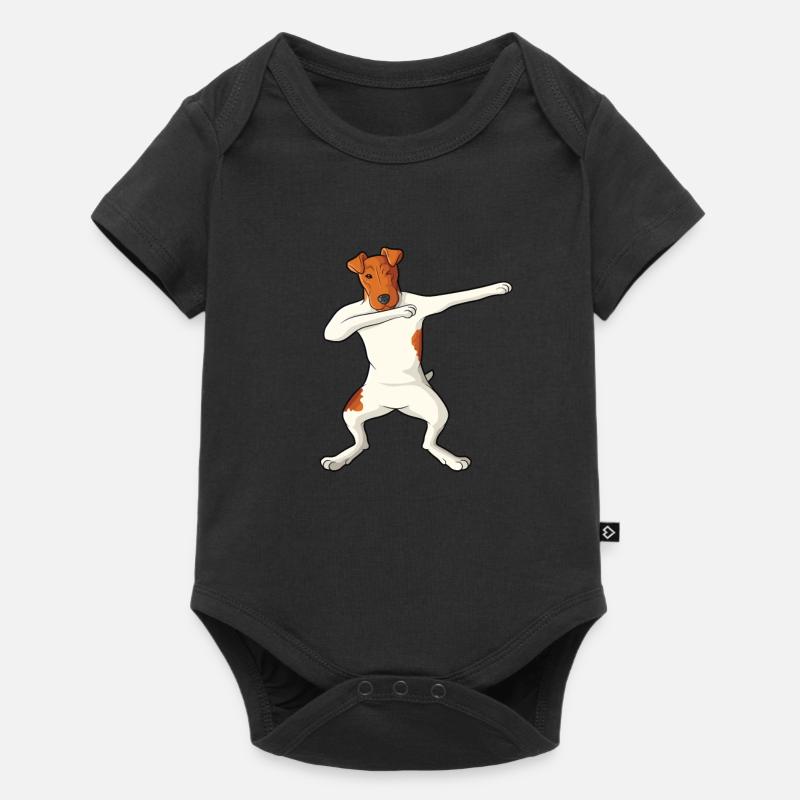 Chien Fox Terrier Fox Hair - Body à manches courtes Premium Bébé - noir