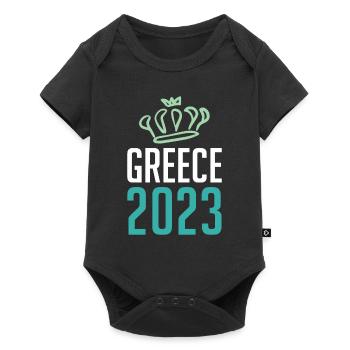 Greece 2023 Krone - Baby Premium short-sleeve bodysuit - black - Front