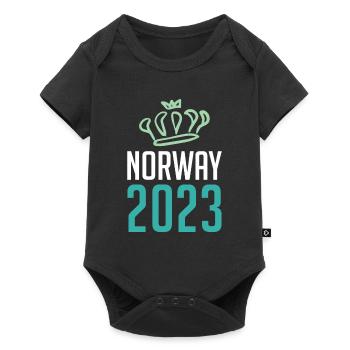 Norway 2023 Krone - Baby Premium Kurzarmbody - Schwarz - Vorne