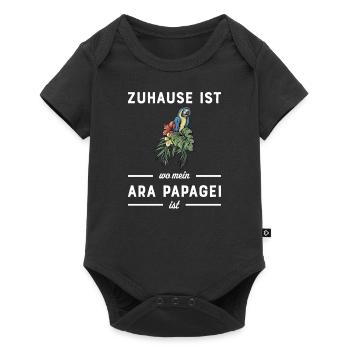 Ara Papagei I Südamerika Exotischer Vogel für - Baby Premium Kurzarmbody - Schwarz - Vorne