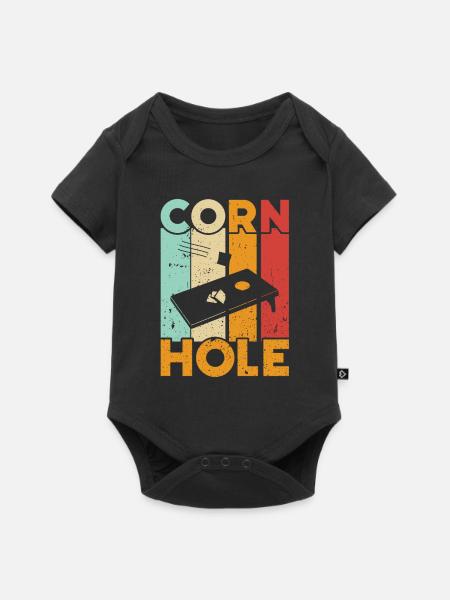 Cornhole - Baby Premium Kurzarmbody - Schwarz