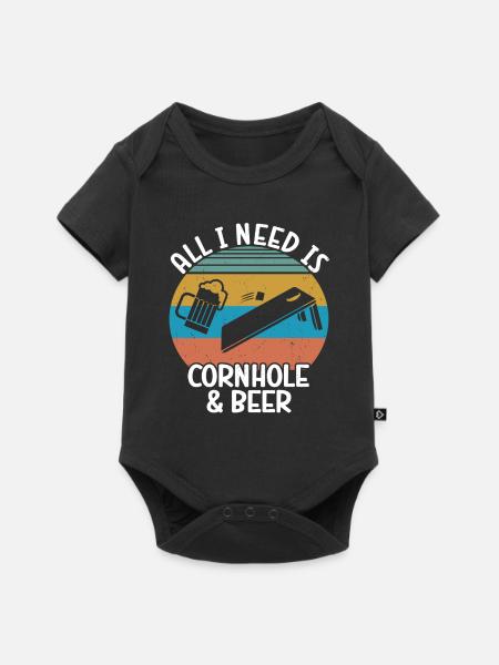 Cornhole - Baby Premium Kurzarmbody - Schwarz