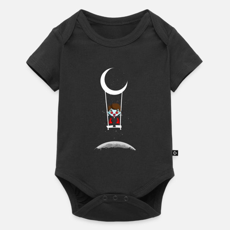 Dracula On Moon Swing Creepy Halloween - Body à manches courtes Premium Bébé - noir