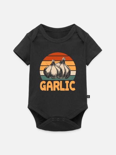 Knoblauch - Baby Premium Kurzarmbody - Schwarz
