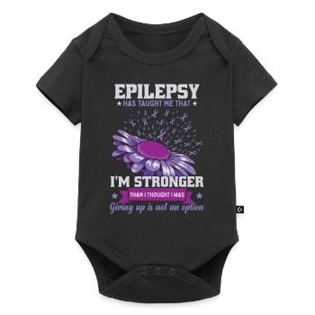 L’épilepsie m’a appris que je suis plus forte - Body à manches courtes Premium Bébé - noir - Devant