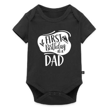 Premier anniversaire en tant que papa papa papa fête - Body à manches courtes Premium Bébé - noir - Devant
