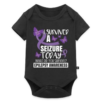 Epilepsy Awareness - Baby Premium short-sleeve bodysuit - black - Front