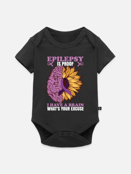 Epilepsie ist der Beweis - Baby Premium Kurzarmbody - Schwarz