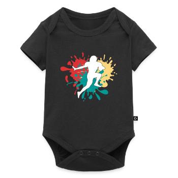 American Football - Baby Premium Kurzarmbody - Schwarz - Vorne