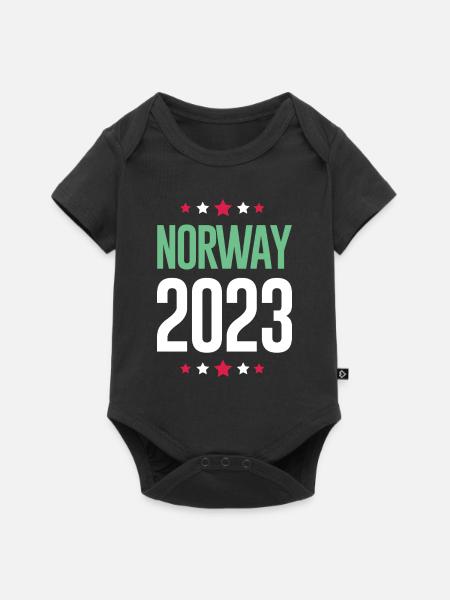 Norway 2023 - Baby Premium Kurzarmbody - Schwarz