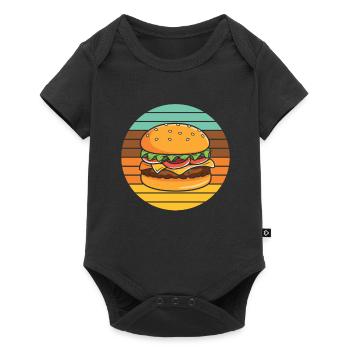 Hamburger - Body à manches courtes Premium Bébé - noir - Devant