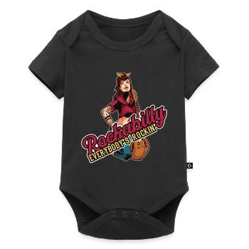 Rockabilly Rocknroll Musique Rock Hardrock - Body à manches courtes Premium Bébé - noir - Devant