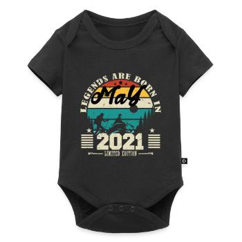 Mai 2021 Geburtstagsgeschenk Mai 2021. Mai 2021. - Baby Premium Kurzarmbody - Schwarz - Vorne