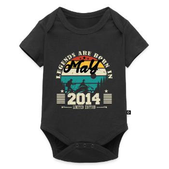 Mai 2014 Geburtstagsgeschenk Mai 2014. Mai 2014. - Baby Premium Kurzarmbody - Schwarz - Vorne