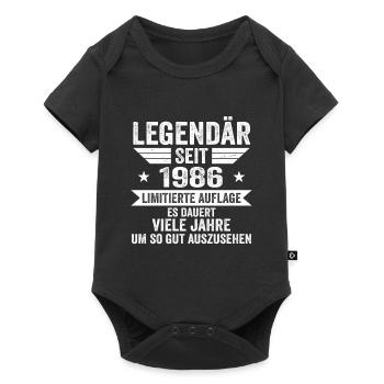 Legendär seit 1986 Limitierte Auflage 1986 - Baby Premium Kurzarmbody - Schwarz - Vorne