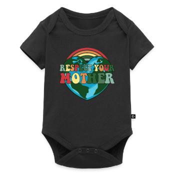 Respectez votre Heure Terre Mère Jour de la Terre - Body à manches courtes Premium Bébé - noir - Devant