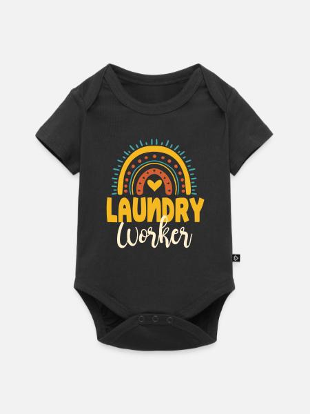 Wäschereimitarbeiter - Baby Premium Kurzarmbody - Schwarz