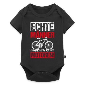 MTB Mountainbiker Spruch Fahrradfahrer Rennrad Ges - Baby Premium Kurzarmbody - Schwarz - Vorne