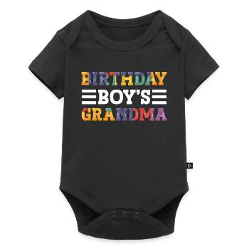 Birthday Kids Grandma Building Blocks - Baby Premium short-sleeve bodysuit - black - Front